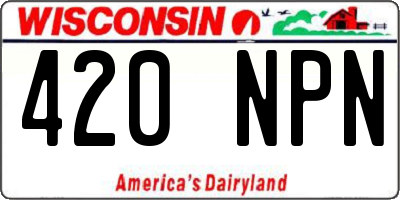 WI license plate 420NPN