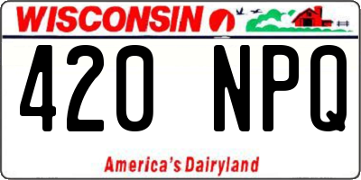 WI license plate 420NPQ