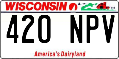 WI license plate 420NPV