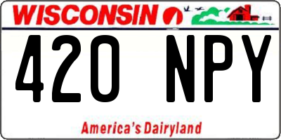 WI license plate 420NPY