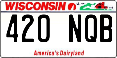 WI license plate 420NQB