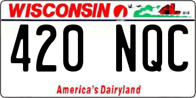 WI license plate 420NQC