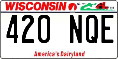 WI license plate 420NQE