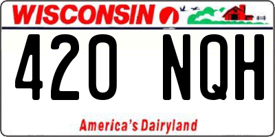 WI license plate 420NQH