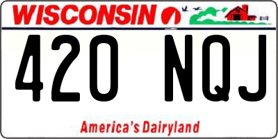 WI license plate 420NQJ
