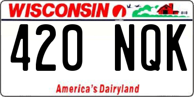 WI license plate 420NQK