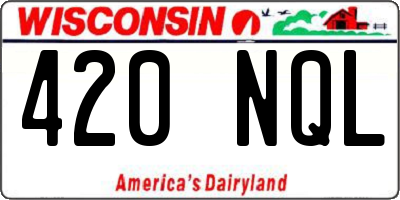 WI license plate 420NQL