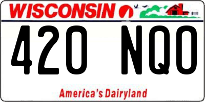 WI license plate 420NQO