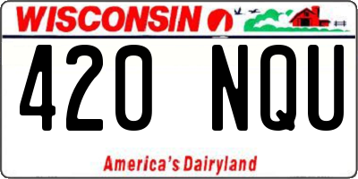 WI license plate 420NQU