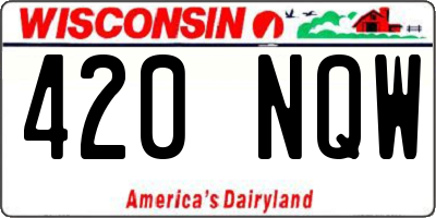 WI license plate 420NQW
