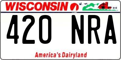 WI license plate 420NRA