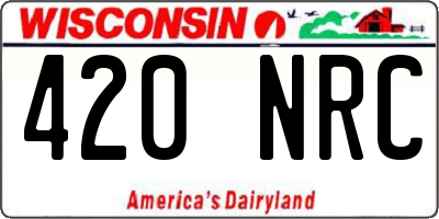 WI license plate 420NRC