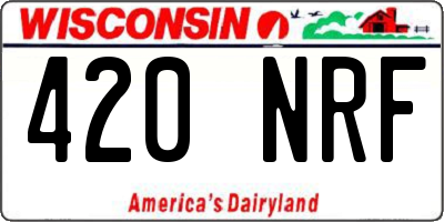 WI license plate 420NRF