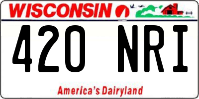 WI license plate 420NRI