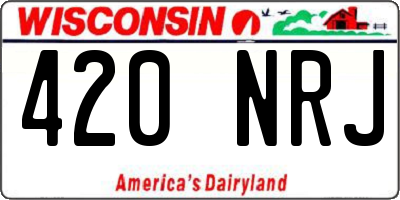 WI license plate 420NRJ