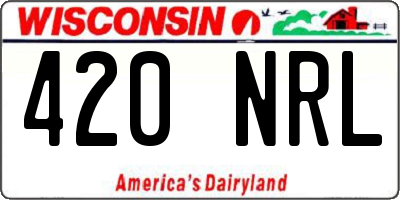 WI license plate 420NRL