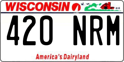 WI license plate 420NRM