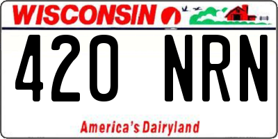 WI license plate 420NRN