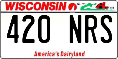 WI license plate 420NRS