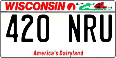 WI license plate 420NRU
