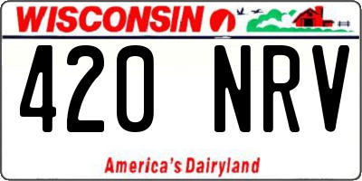 WI license plate 420NRV