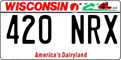 WI license plate 420NRX