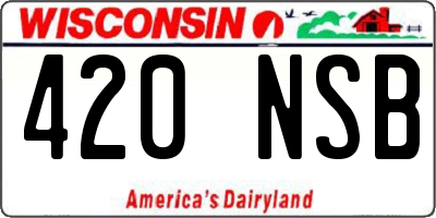 WI license plate 420NSB