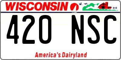 WI license plate 420NSC