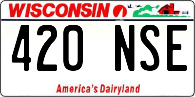WI license plate 420NSE