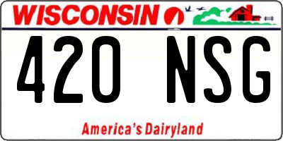WI license plate 420NSG