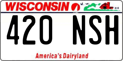 WI license plate 420NSH