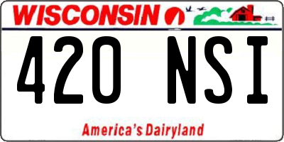 WI license plate 420NSI