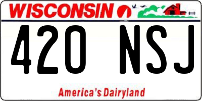 WI license plate 420NSJ