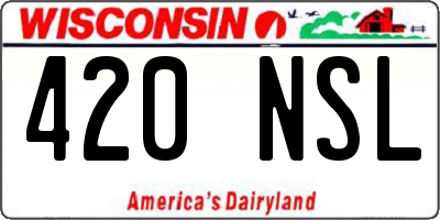 WI license plate 420NSL