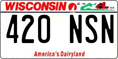 WI license plate 420NSN