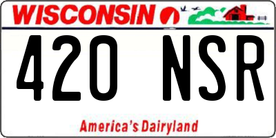 WI license plate 420NSR