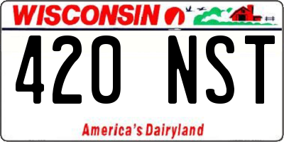 WI license plate 420NST