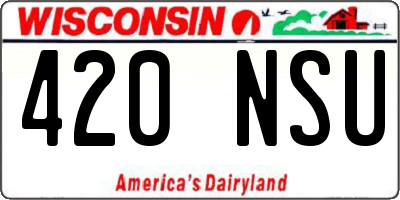 WI license plate 420NSU