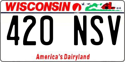 WI license plate 420NSV