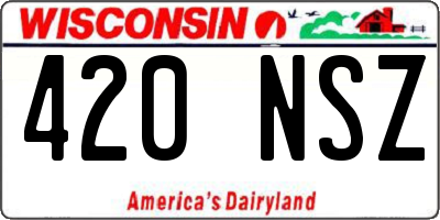 WI license plate 420NSZ