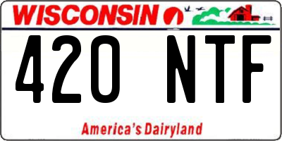 WI license plate 420NTF