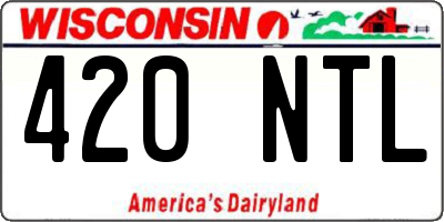 WI license plate 420NTL