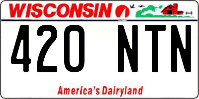 WI license plate 420NTN