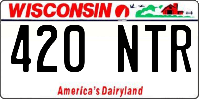 WI license plate 420NTR