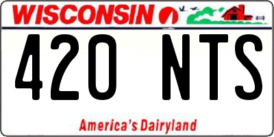 WI license plate 420NTS