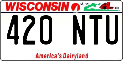 WI license plate 420NTU