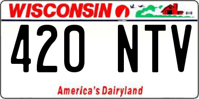WI license plate 420NTV