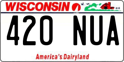 WI license plate 420NUA
