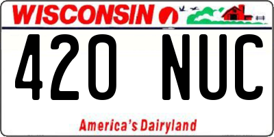 WI license plate 420NUC