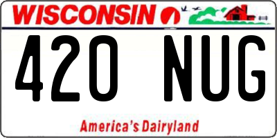 WI license plate 420NUG